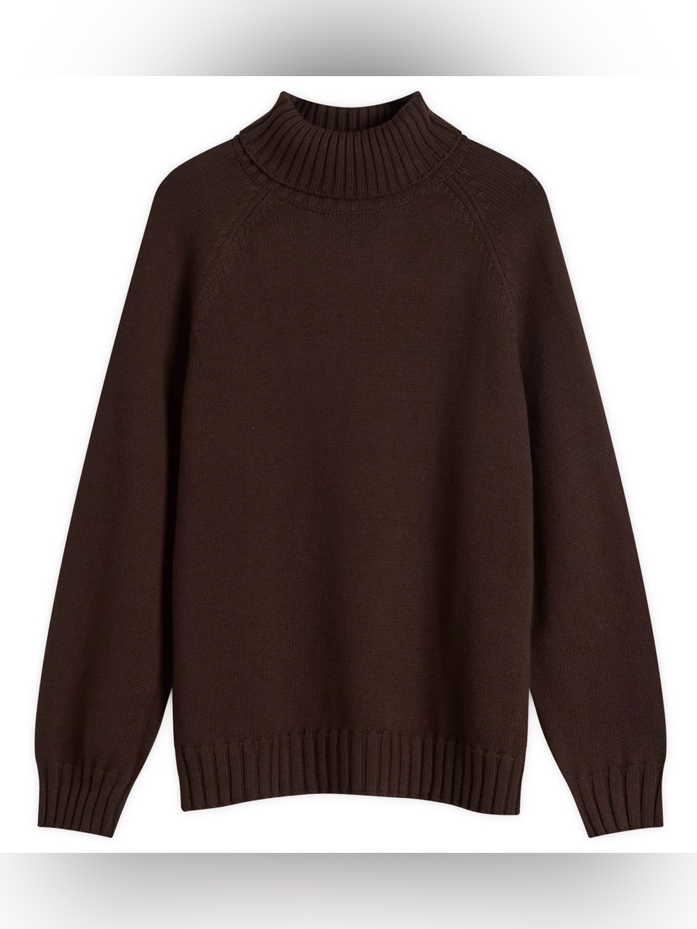 Donni Cotton Cashmere Turtleneck Sweater Brown Espresso - Picture 5 of 12